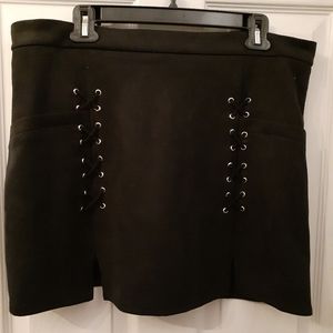 Black mini skirt